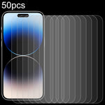 50 قطعة فيلم زجاج مقسى عالي الألمنيوم 0.26 مم 9H 2.5D، لهواتف iPhone 17 Pro Max، iPhone 17 Pro / 17، iPhone Air، iPhone 16 Pro Max، iPhone 16 Pro، iPhone 16 Plus، iPhone 16، iPhone 15 Plus / 15 Pro Max، iPhone 15 / 15 Pro
