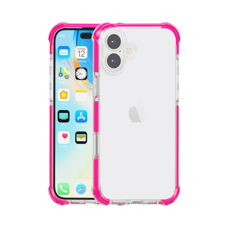 غطاء هاتف هجين من TPU وأكريليك مقاوم للصدمات بأربع زوايا، لهواتف iPhone 16 Pro Max، iPhone 16 Pro، iPhone 16 Plus، iPhone 16