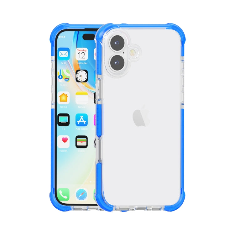 غطاء هاتف هجين من TPU وأكريليك مقاوم للصدمات بأربع زوايا، لهواتف iPhone 16 Pro Max، iPhone 16 Pro، iPhone 16 Plus، iPhone 16