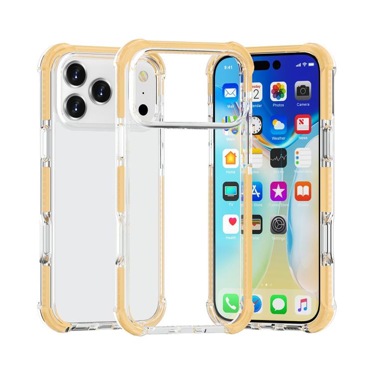 غطاء هاتف هجين من TPU وأكريليك مقاوم للصدمات بأربع زوايا، لهواتف iPhone 17 Pro Max، iPhone 17 Pro، iPhone 17، iPhone Air