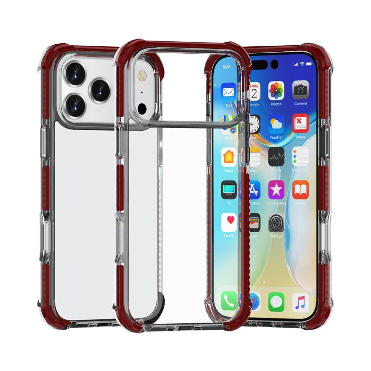 غطاء هاتف هجين من TPU وأكريليك مقاوم للصدمات بأربع زوايا، لهواتف iPhone 17 Pro Max، iPhone 17 Pro، iPhone 17، iPhone Air