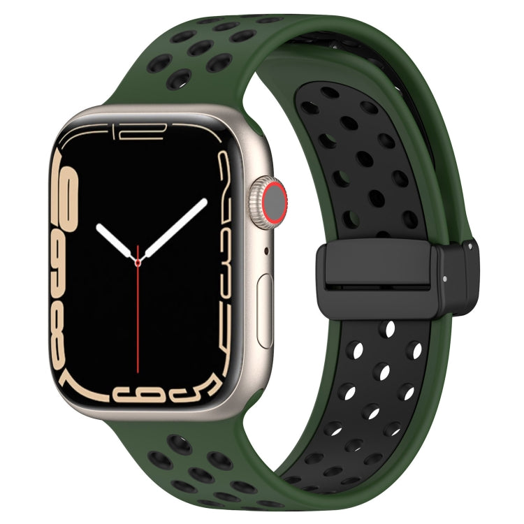 Magnetic Buckle Silicone Watch Band, For Apple Watch Series 9 45mm, For Apple Watch SE 2022 40mm, For Apple Watch Series 9 41mm