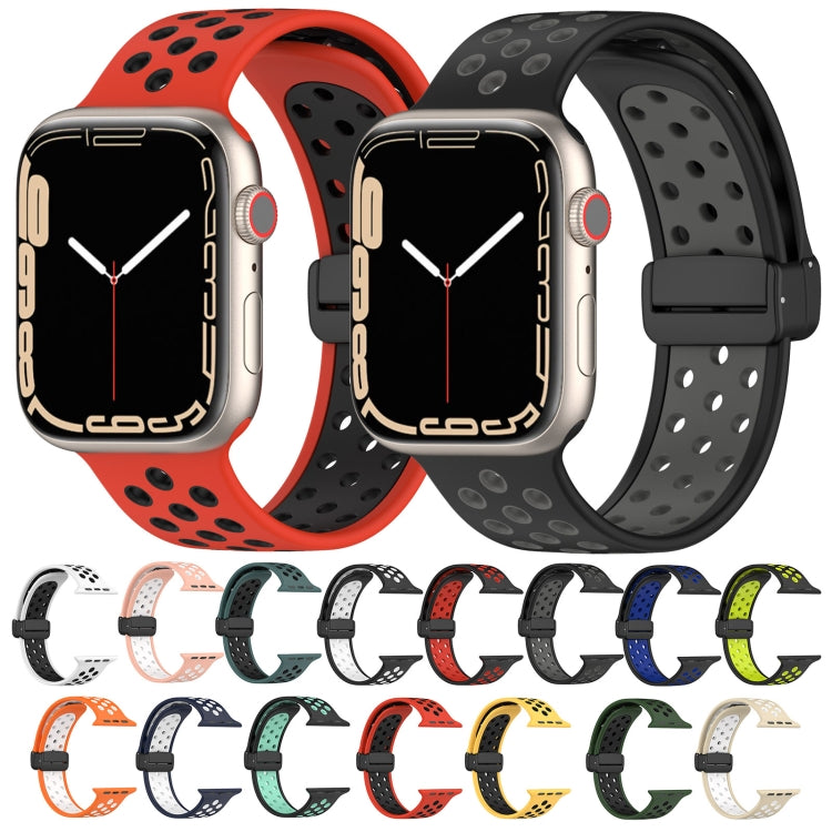 Magnetic Buckle Silicone Watch Band, For Apple Watch Series 9 45mm, For Apple Watch SE 2022 40mm, For Apple Watch Series 9 41mm