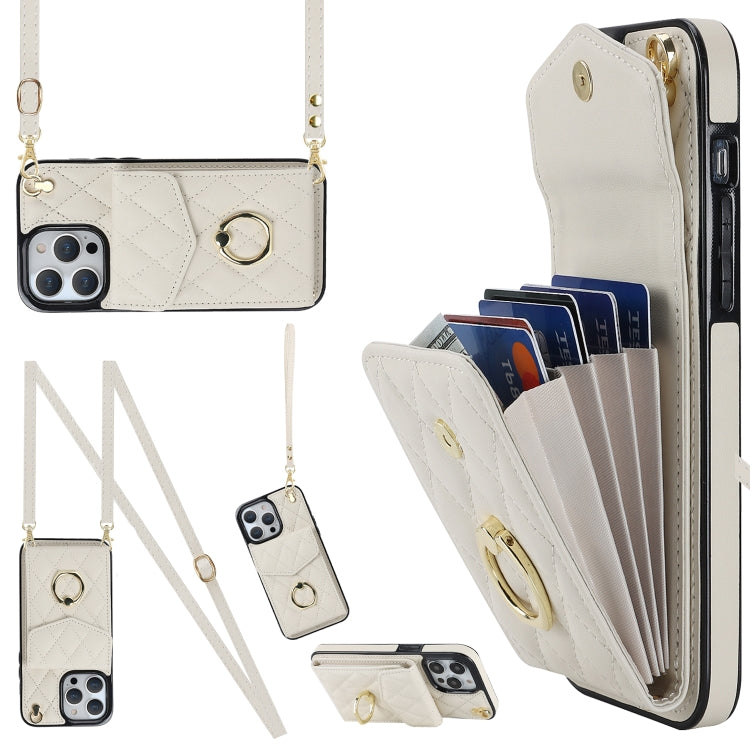 غطاء هاتف بحقيبة بطاقات بنقشة ماسية مع حبل طويل، لهواتف iPhone 15 Pro، iPhone 15 Plus، iPhone 15، iPhone 14 Plus، iPhone 14، iPhone 14 Pro