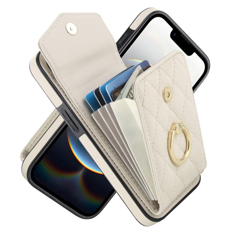غطاء هاتف بحقيبة بطاقات بنقشة ماسية مع حبل طويل، لهواتف iPhone 17e / 16e، iPhone 17 Pro Max، iPhone 17 Pro، iPhone 17، iPhone Air، iPhone 15 Pro Max