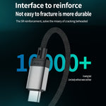 كابل شحن مغناطيسي 140 واط Type-C إلى Magsafe 3، فضي، أزرق
