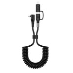 كابل بيانات شحن بنابض زاوية، الطول: 1.5 متر، Type-C إلى 8 دبابيس، Type-C إلى 8 دبابيس + Type-C