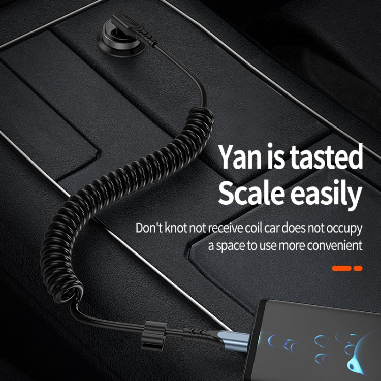 كابل بيانات شحن بنابض زاوية، الطول: 1.5 متر، Type-C إلى 8 دبابيس، Type-C إلى 8 دبابيس + Type-C