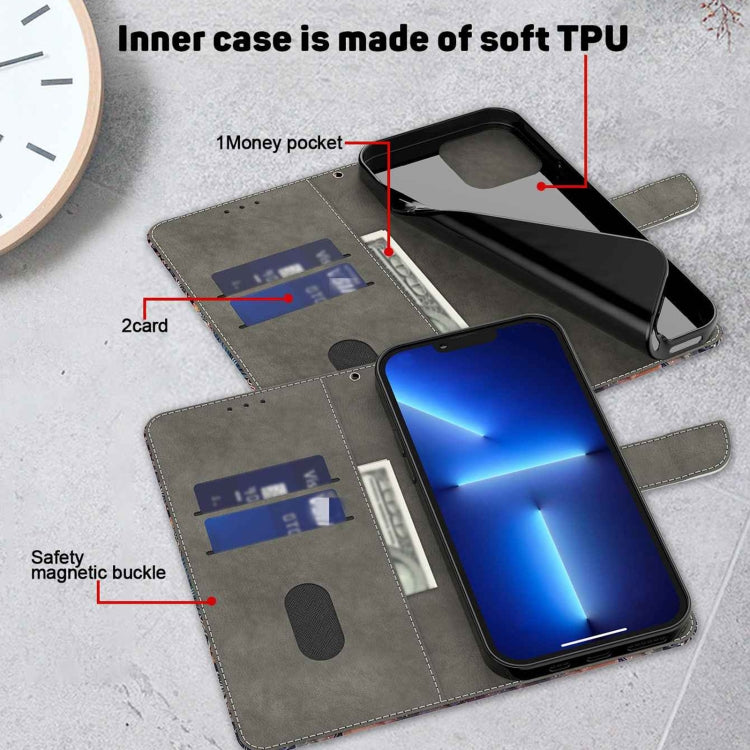Crystal 3D Shockproof Protective Leather Phone Case, For iPhone 14 Pro Max, For iPhone 15