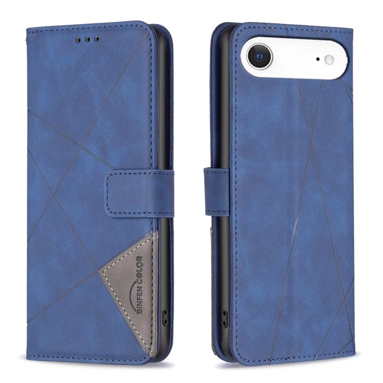 غطاء هاتف من الجلد بنقشة الماس مع إبزيم مغناطيسي، لهواتف iPhone 17 Pro Max، iPhone 17 Pro، iPhone 17، iPhone Air، iPhone 16 Pro Max، iPhone 16 Pro، iPhone 16 Plus، iPhone 16