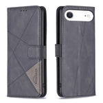 غطاء هاتف من الجلد بنقشة الماس مع إبزيم مغناطيسي، لهواتف iPhone 17 Pro Max، iPhone 17 Pro، iPhone 17، iPhone Air، iPhone 16 Pro Max، iPhone 16 Pro، iPhone 16 Plus، iPhone 16