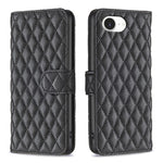 غطاء هاتف محفظة قابلة للطي من الجلد بنقشة شبكة الماس، لهواتف iPhone 17e / 16e، iPhone 17 Pro Max، iPhone 17 Pro، iPhone 17، iPhone Air، iPhone 16 Pro Max، iPhone 16 Pro، iPhone 16 Plus
