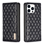 غطاء هاتف قابل للطي من الجلد المغناطيسي بنقشة شبكة الماس، لهواتف iPhone 17 Pro Max، iPhone 17 Pro، iPhone 17، iPhone Air، iPhone 16 Pro Max، iPhone 16 Pro، iPhone 16 Plus، iPhone 16