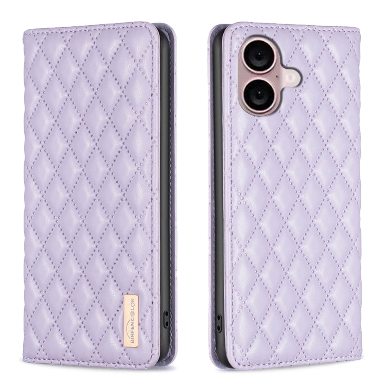 غطاء هاتف قابل للطي من الجلد المغناطيسي بنقشة شبكة الماس، لهواتف iPhone 17 Pro Max، iPhone 17 Pro، iPhone 17، iPhone Air، iPhone 16 Pro Max، iPhone 16 Pro، iPhone 16 Plus، iPhone 16