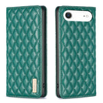 غطاء هاتف قابل للطي من الجلد المغناطيسي بنقشة شبكة الماس، لهواتف iPhone 17 Pro Max، iPhone 17 Pro، iPhone 17، iPhone Air، iPhone 16 Pro Max، iPhone 16 Pro، iPhone 16 Plus، iPhone 16