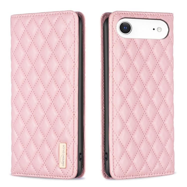 غطاء هاتف قابل للطي من الجلد المغناطيسي بنقشة شبكة الماس، لهواتف iPhone 17 Pro Max، iPhone 17 Pro، iPhone 17، iPhone Air، iPhone 16 Pro Max، iPhone 16 Pro، iPhone 16 Plus، iPhone 16
