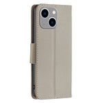 Litchi Texture Pure Color Flip Leather Phone Case, For iPhone 15 Plus, For iPhone 15