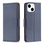 Litchi Texture Pure Color Flip Leather Phone Case, For iPhone 15 Plus, For iPhone 15