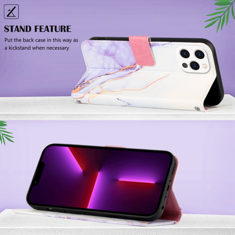 PT003 Marble Pattern Flip Leather Phone Case, For iPhone 15 Pro Max, For iPhone 15 Pro, For iPhone 15 Plus, For iPhone 15, For iPod Touch 7 / 6 / 5