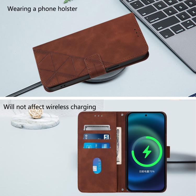 غطاء هاتف قابل للطي من الجلد بنقشة بارزة ثلاثية الأبعاد مع حزام كتف، لهواتف iPhone 16e / 17e، iPhone 17 Pro Max، iPhone 17 Pro، iPhone 17، iPhone Air، iPhone 16 Pro Max، iPhone 16 Pro، iPhone 16 Plus
