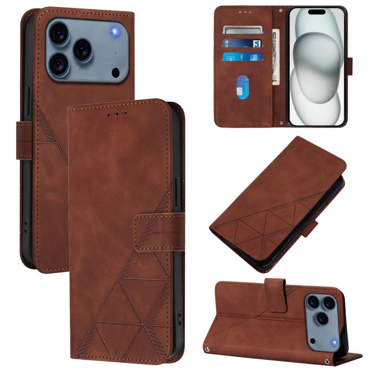 Crossbody 3D Embossed Flip Leather Phone Case, For iPhone 18 Pro / 17 Pro, For iPhone 18 Pro Max / 17 Pro Max, For iPhone 16e / 17e, For iPhone 17, For iPhone Air, For iPhone 16 Pro Max, For iPhone 16 Pro, For iPhone 16 Plus