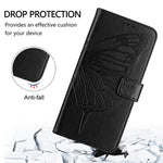غطاء هاتف من الجلد بنقشة فراشة بارزة، لهواتف iPhone 16 Pro، iPhone 16 Plus، iPhone 16، iPhone 15 Pro Max، iPhone 15 Pro، iPhone 15 Plus