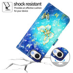 غطاء هاتف من الجلد بطلاء ثلاثي الأبعاد وقلب أفقي، لهواتف iPhone 17e / 16e، iPhone 17 Pro Max، iPhone 17 Pro، iPhone 17، iPhone Air، iPhone 16 Pro Max