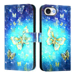 غطاء هاتف من الجلد بطلاء ثلاثي الأبعاد وقلب أفقي، لهواتف iPhone 17e / 16e، iPhone 17 Pro Max، iPhone 17 Pro، iPhone 17، iPhone Air، iPhone 16 Pro Max