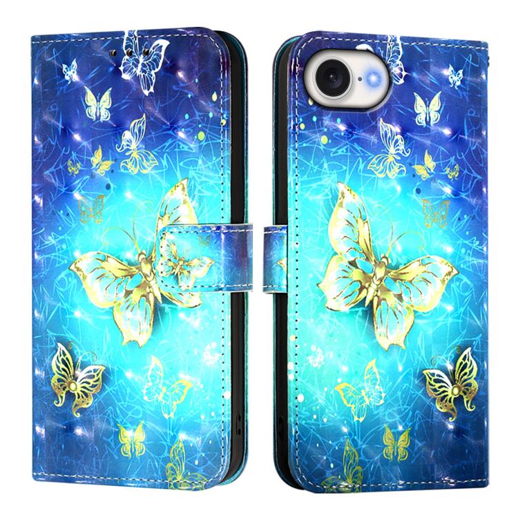 غطاء هاتف من الجلد بطلاء ثلاثي الأبعاد وقلب أفقي، لهواتف iPhone 17e / 16e، iPhone 17 Pro Max، iPhone 17 Pro، iPhone 17، iPhone Air، iPhone 16 Pro Max