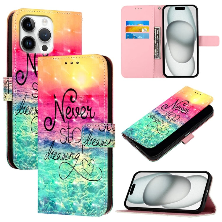 غطاء هاتف من الجلد بطلاء ثلاثي الأبعاد وقلب أفقي، لهواتف iPhone 17e / 16e، iPhone 17 Pro Max، iPhone 17 Pro، iPhone 17، iPhone Air، iPhone 16 Pro Max