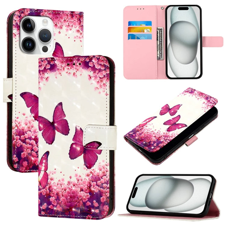 غطاء هاتف من الجلد بطلاء ثلاثي الأبعاد وقلب أفقي، لهواتف iPhone 17e / 16e، iPhone 17 Pro Max، iPhone 17 Pro، iPhone 17، iPhone Air، iPhone 16 Pro Max