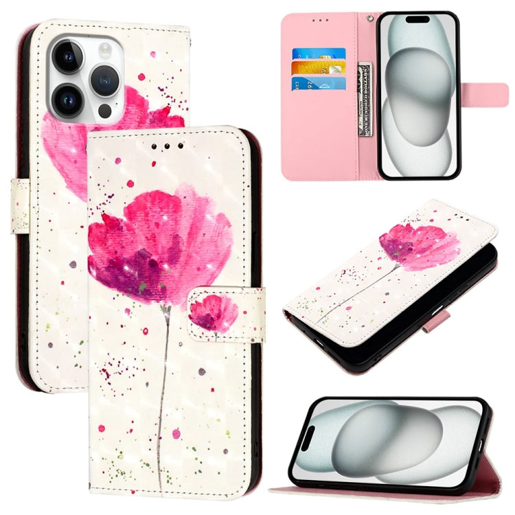 غطاء هاتف من الجلد بطلاء ثلاثي الأبعاد وقلب أفقي، لهواتف iPhone 17e / 16e، iPhone 17 Pro Max، iPhone 17 Pro، iPhone 17، iPhone Air، iPhone 16 Pro Max