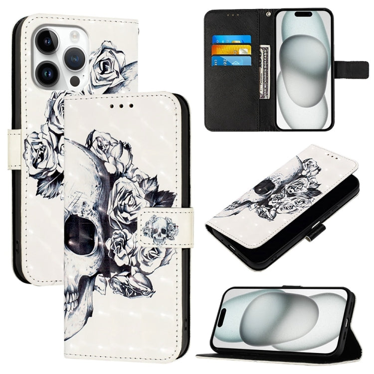 غطاء هاتف من الجلد بطلاء ثلاثي الأبعاد وقلب أفقي، لهواتف iPhone 17e / 16e، iPhone 17 Pro Max، iPhone 17 Pro، iPhone 17، iPhone Air، iPhone 16 Pro Max