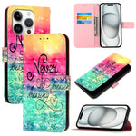 3D Painting Horizontal Flip Leather Phone Case, For iPhone 16 Pro, For iPhone 16 Plus, For iPhone 16, For iPhone 15 Pro Max, For iPhone 15 Pro, For iPhone 15 Plus