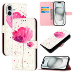 3D Painting Horizontal Flip Leather Phone Case, For iPhone 16 Pro, For iPhone 16 Plus, For iPhone 16, For iPhone 15 Pro Max, For iPhone 15 Pro, For iPhone 15 Plus