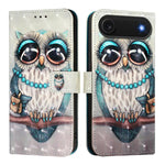 غطاء هاتف من الجلد بطلاء ثلاثي الأبعاد وقلب أفقي، لهواتف iPhone 17e / 16e، iPhone 17 Pro Max، iPhone 17 Pro، iPhone 17، iPhone Air، iPhone 16 Pro Max