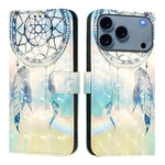 غطاء هاتف من الجلد بطلاء ثلاثي الأبعاد وقلب أفقي، لهواتف iPhone 17e / 16e، iPhone 17 Pro Max، iPhone 17 Pro، iPhone 17، iPhone Air، iPhone 16 Pro Max