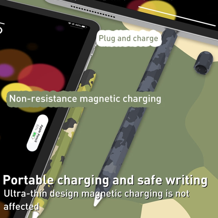 غطاء حماية قلم سيليكون تمويه، لقلم Apple Pencil 2، لقلم Apple Pencil 1