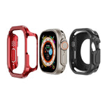 غطاء ساعة هجين من TPU وPC 2 في 1، لساعات Apple Watch السلسلة 6 / 5 / 4 / SE 44مم، لساعات Apple Watch السلسلة 6 / 5 / 4 / SE 40مم، لساعات Apple Watch Ultra 3 / 2 / 1 49مم، لساعات Apple Watch السلسلة 9 / 8 / 7 45مم، لساعات Apple Watch السلسلة 9 / 8 / 7 41مم