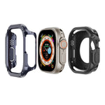 غطاء ساعة هجين من TPU وPC 2 في 1، لساعات Apple Watch السلسلة 6 / 5 / 4 / SE 44مم، لساعات Apple Watch السلسلة 6 / 5 / 4 / SE 40مم، لساعات Apple Watch Ultra 3 / 2 / 1 49مم، لساعات Apple Watch السلسلة 9 / 8 / 7 45مم، لساعات Apple Watch السلسلة 9 / 8 / 7 41مم