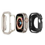 غطاء ساعة هجين من TPU وPC 2 في 1، لساعات Apple Watch السلسلة 6 / 5 / 4 / SE 44مم، لساعات Apple Watch السلسلة 6 / 5 / 4 / SE 40مم، لساعات Apple Watch Ultra 3 / 2 / 1 49مم، لساعات Apple Watch السلسلة 9 / 8 / 7 45مم، لساعات Apple Watch السلسلة 9 / 8 / 7 41مم
