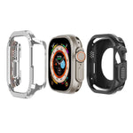 غطاء ساعة هجين من TPU وPC 2 في 1، لساعات Apple Watch السلسلة 6 / 5 / 4 / SE 44مم، لساعات Apple Watch السلسلة 6 / 5 / 4 / SE 40مم، لساعات Apple Watch Ultra 3 / 2 / 1 49مم، لساعات Apple Watch السلسلة 9 / 8 / 7 45مم، لساعات Apple Watch السلسلة 9 / 8 / 7 41مم
