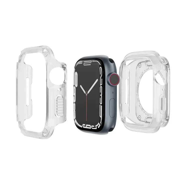 غطاء ساعة هجين من TPU وPC 2 في 1، لساعات Apple Watch السلسلة 6 / 5 / 4 / SE 44مم، لساعات Apple Watch السلسلة 6 / 5 / 4 / SE 40مم، لساعات Apple Watch Ultra 3 / 2 / 1 49مم، لساعات Apple Watch السلسلة 9 / 8 / 7 45مم، لساعات Apple Watch السلسلة 9 / 8 / 7 41مم