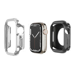 غطاء ساعة هجين من TPU وPC 2 في 1، لساعات Apple Watch السلسلة 6 / 5 / 4 / SE 44مم، لساعات Apple Watch السلسلة 6 / 5 / 4 / SE 40مم، لساعات Apple Watch Ultra 3 / 2 / 1 49مم، لساعات Apple Watch السلسلة 9 / 8 / 7 45مم، لساعات Apple Watch السلسلة 9 / 8 / 7 41مم