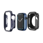غطاء ساعة هجين من TPU وPC 2 في 1، لساعات Apple Watch السلسلة 6 / 5 / 4 / SE 44مم، لساعات Apple Watch السلسلة 6 / 5 / 4 / SE 40مم، لساعات Apple Watch Ultra 3 / 2 / 1 49مم، لساعات Apple Watch السلسلة 9 / 8 / 7 45مم، لساعات Apple Watch السلسلة 9 / 8 / 7 41مم