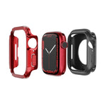 غطاء ساعة هجين من TPU وPC 2 في 1، لساعات Apple Watch السلسلة 6 / 5 / 4 / SE 44مم، لساعات Apple Watch السلسلة 6 / 5 / 4 / SE 40مم، لساعات Apple Watch Ultra 3 / 2 / 1 49مم، لساعات Apple Watch السلسلة 9 / 8 / 7 45مم، لساعات Apple Watch السلسلة 9 / 8 / 7 41مم