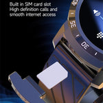 ساعة ذكية MT27 بمقاس 1.6 بوصة مقاومة للماء IP67، 4G أندرويد 8.1، 4G+64G، تدعم معدل ضربات القلب / GPS، بحزام جلد