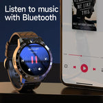 ساعة ذكية MT27 بمقاس 1.6 بوصة مقاومة للماء IP67، 4G أندرويد 8.1، 4G+64G، تدعم معدل ضربات القلب / GPS، بحزام جلد