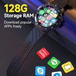 ساعة ذكية MT27 بمقاس 1.6 بوصة مقاومة للماء IP67، 4G أندرويد 8.1، 4G+64G، تدعم معدل ضربات القلب / GPS، بحزام جلد