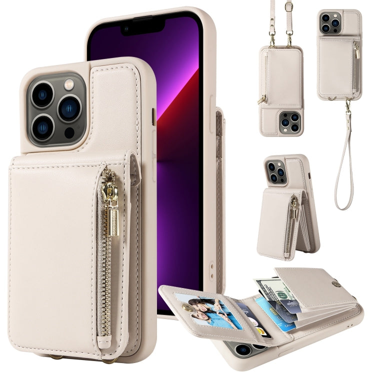 حافظة هاتف جلدية بسحاب مع حزام عبر الجسم ومحفظة، لهاتف iPhone 13 Pro، لهاتف iPhone 13، لهاتف iPhone 12 / 12 Pro، لهاتف iPhone 12 Pro Max، لهاتف iPhone 11 Pro Max، لهاتف iPhone 11، لهاتف iPhone 11 Pro، لهاتف iPhone X / XS، لهاتف iPhone XR